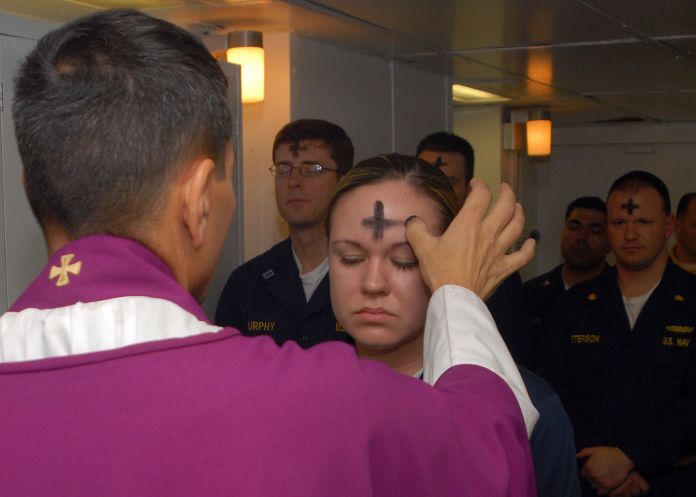 2048px-US_Navy_080206-N-7869M-057_Electronics_Technician_3rd_Class_Leila_Tardieu_receives_the_sacramental_ashes_during_an_Ash_Wednesday_celebration